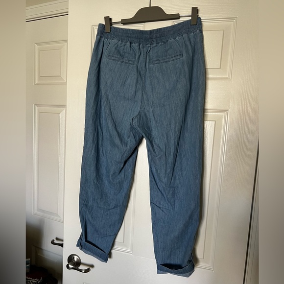 Talbots Drawstring Chambray Pants - Picture 2 of 4